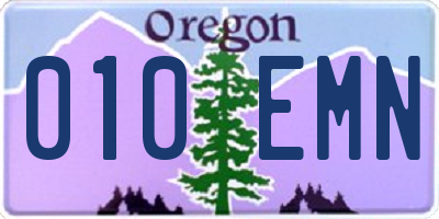OR license plate 010EMN