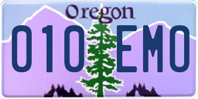 OR license plate 010EMO