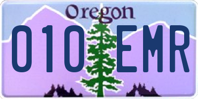 OR license plate 010EMR