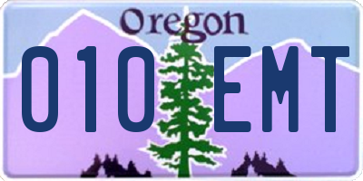 OR license plate 010EMT
