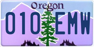 OR license plate 010EMW