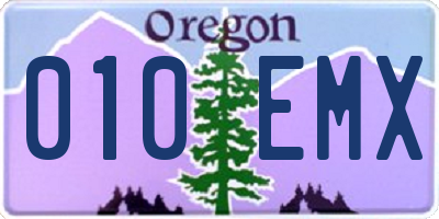 OR license plate 010EMX