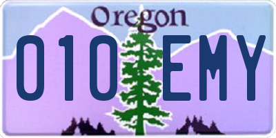 OR license plate 010EMY