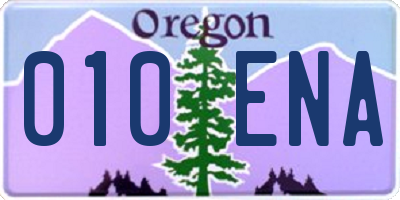 OR license plate 010ENA