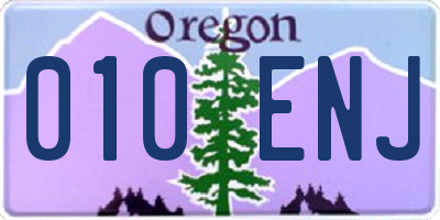 OR license plate 010ENJ