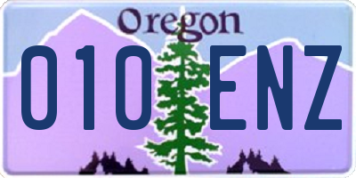 OR license plate 010ENZ