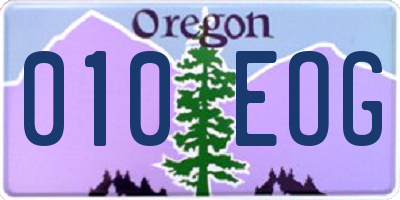OR license plate 010EOG