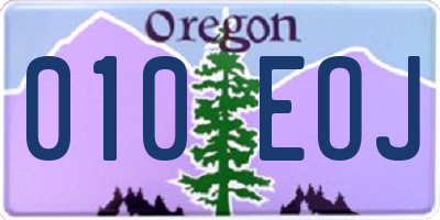 OR license plate 010EOJ