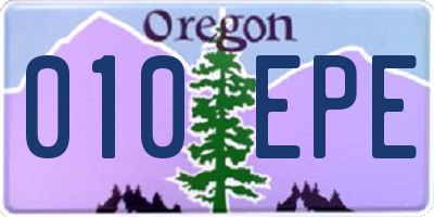 OR license plate 010EPE