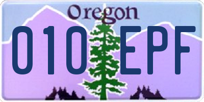 OR license plate 010EPF