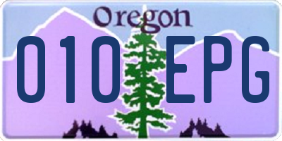 OR license plate 010EPG