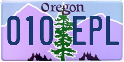 OR license plate 010EPL