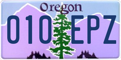 OR license plate 010EPZ