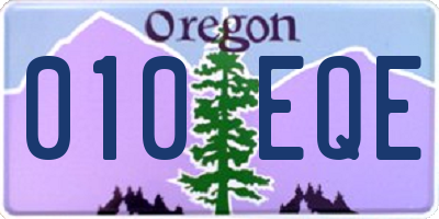 OR license plate 010EQE
