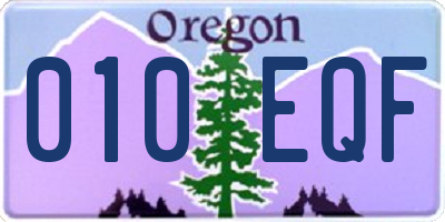 OR license plate 010EQF