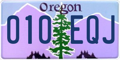 OR license plate 010EQJ