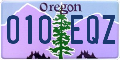 OR license plate 010EQZ
