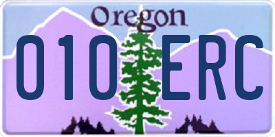 OR license plate 010ERC