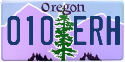 OR license plate 010ERH