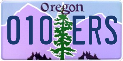 OR license plate 010ERS