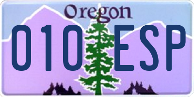 OR license plate 010ESP