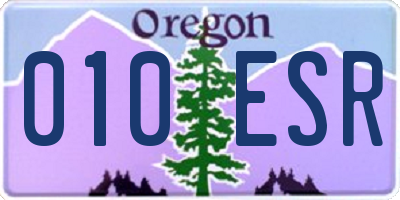 OR license plate 010ESR