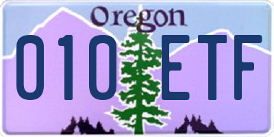 OR license plate 010ETF