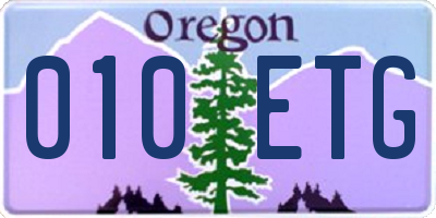OR license plate 010ETG