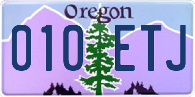 OR license plate 010ETJ