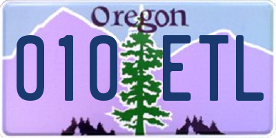 OR license plate 010ETL