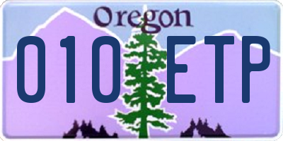 OR license plate 010ETP