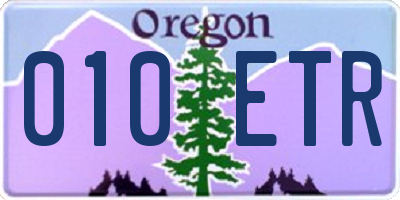 OR license plate 010ETR