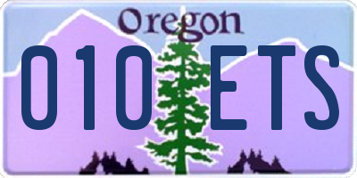OR license plate 010ETS