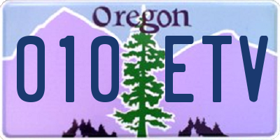 OR license plate 010ETV