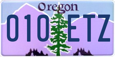 OR license plate 010ETZ