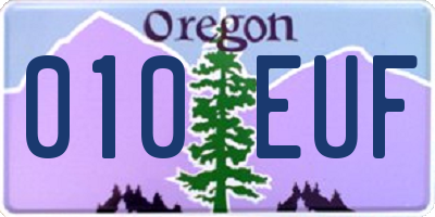 OR license plate 010EUF