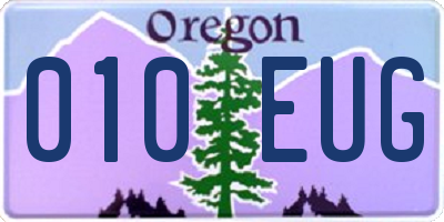 OR license plate 010EUG
