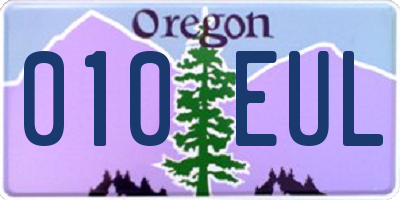 OR license plate 010EUL