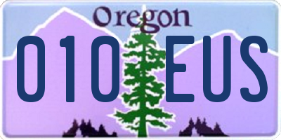 OR license plate 010EUS