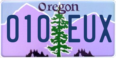 OR license plate 010EUX