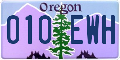 OR license plate 010EWH