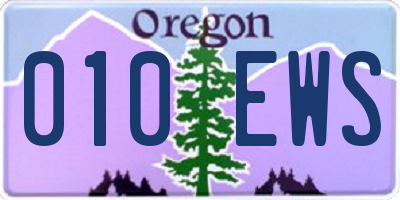 OR license plate 010EWS