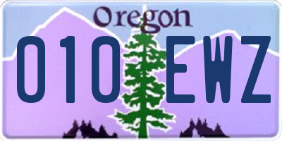 OR license plate 010EWZ