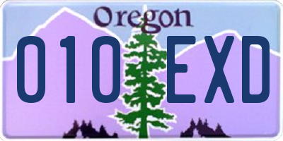 OR license plate 010EXD