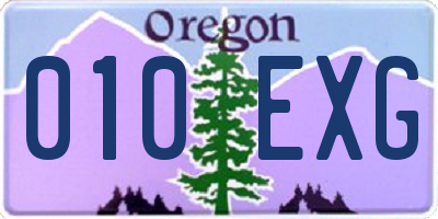 OR license plate 010EXG