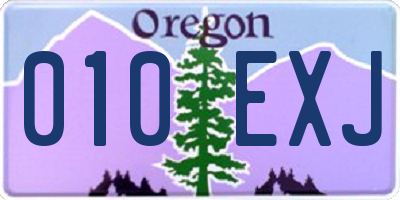 OR license plate 010EXJ