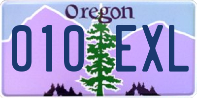 OR license plate 010EXL