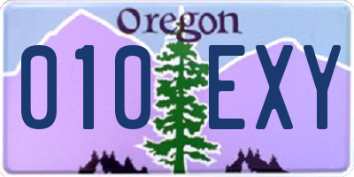 OR license plate 010EXY