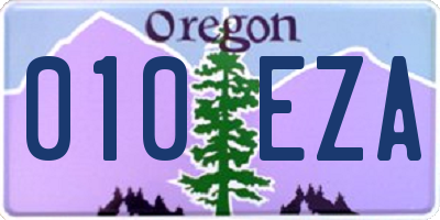 OR license plate 010EZA