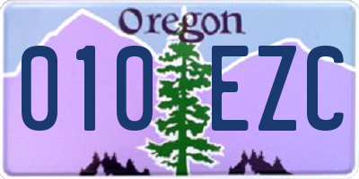 OR license plate 010EZC